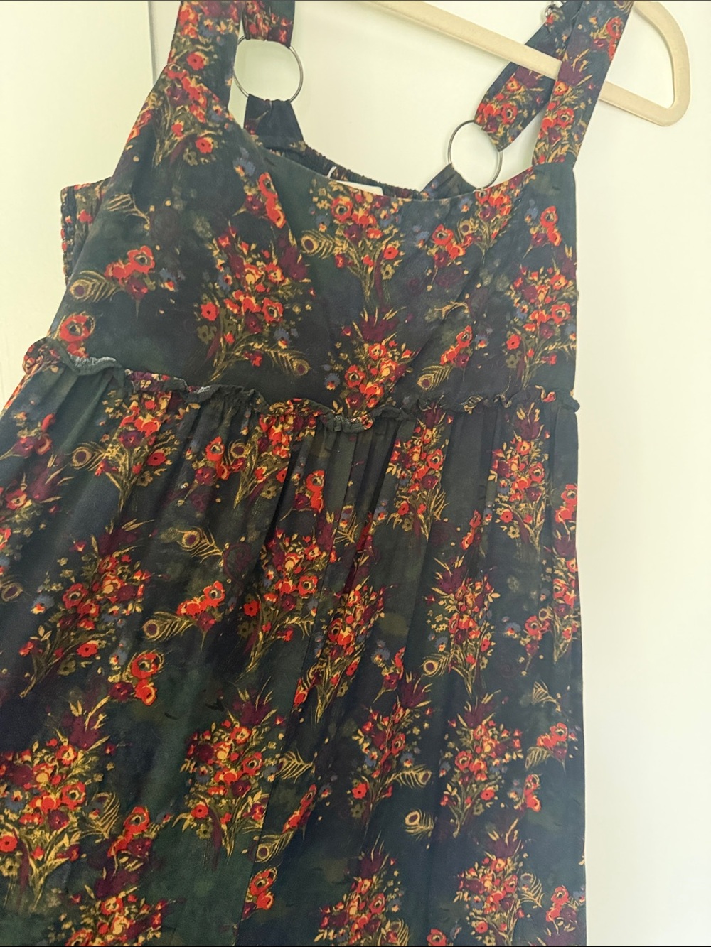 NATURAL LIFE Navy Gabi Jumpsuit with Orange Floral Print - Picture 5 of 6